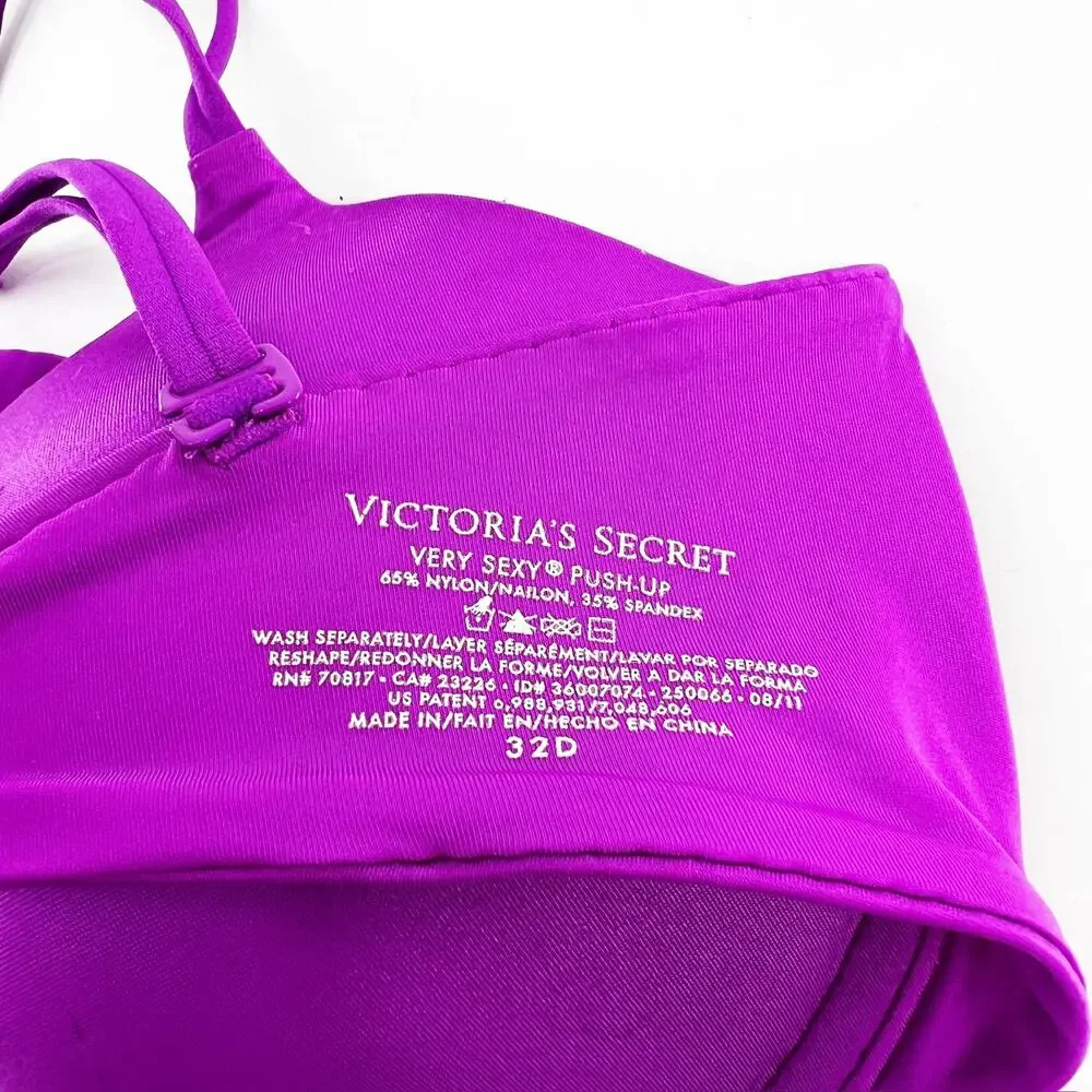 Victoria's Secret Women's Purple Very Sexy Push Up Bra Size‎ 32D